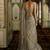 Silver embellished tissue pre drape lehenga saree set