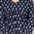 Navy-blue floral printed cotton tunic short kurti top for women