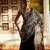 Black embellished organza pre drape saree set