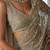 Champagne gold embroidered tissue pre drape saree set