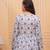 White floral printed cotton tunic short kurti top for women