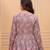Grey floral printed cotton tunic short kurti top for women