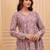 Grey floral printed cotton tunic short kurti top for women