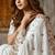 White silk blend saree with work blouse 