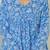 Blue floral printed cotton tunic short kurti top for women