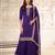 Purple silk wedding semi stitched palazzo set