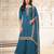 Light blue silk wedding semi stitched palazzo set