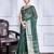 Green script printed orzanga saree