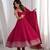 rani pink embroidered pure roman silk chanderi anarkali suit set with dupatta