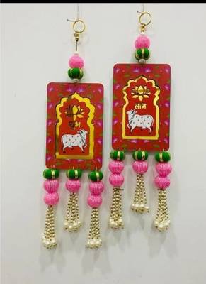 Cow Painting Latkan Hanging Diwali Decorations Wall Door Hanging decoration [Small17] 1