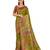 Green position print with zari weaving saree with contrast blouse piece
