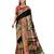Black position print with zari weaving saree with contrast blouse piece