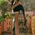 Black position print with zari weaving saree with contrast blouse piece