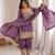 Mauve purple sequence dori zari embroidered nc vichitra silk kurta farshi shalwar set with dupatta
