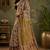 Cream brown linen digital print work saree with unstitched blouse piece