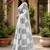 White black linen digital print work saree with unstitched blouse piece