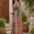 Dusty grey pink linen digital print work saree with unstitched blouse piece