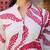 White floral printed cotton stitched co-ord set for women