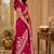 Rani pink silk with zari weave work saree with unstitched blouse piece