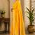 Yellow silk with zari weave work saree with unstitched blouse piece