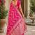 Pink silk with zari weave work saree with unstitched blouse piece