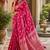 Pink silk with zari weave work saree with unstitched blouse piece