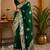 Green silk with zari weave work saree with unstitched blouse piece