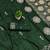 Green satin with zari embrodery work saree with unstitched blouse piece