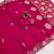 Rani pink satin with zari embrodery work saree with unstitched blouse piece