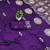Purple satin with zari embrodery work saree with unstitched blouse piece
