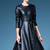 Women’s genuine lambskin blackbodycon mini dress full sleeve