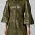 Women’s lambskin leather rich olive dressa-line/bell shape sleeves