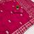 Rani pink satin with zari embrodery work saree with unstitched blouse piece
