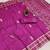 Pink satin with zari embrodery work saree with unstitched blouse piece