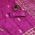 Pink satin with zari embrodery work saree with unstitched blouse piece