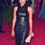 Women’s genuine lambskin black dressmini halter dress