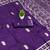 Purple satin with zari embrodery work saree with unstitched blouse piece