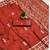 Rust satin with zari embrodery work saree with unstitched blouse piece