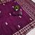 Wine satin with zari embrodery work saree with unstitched blouse piece