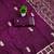 Wine satin with zari embrodery work saree with unstitched blouse piece
