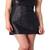 Women’s genuine lambskin black dresssleeveless dress for women