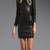 Women’s genuine lambskin black dresssleeveless dress for women