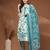Off white floral printed cotton stitched kurta set with palazzo & dupatta for women