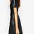 Women’s genuine lambskin black dressfront zipdress for women