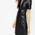 Women’s genuine lambskin black dressfront zipdress for women
