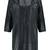 Women’s genuine lambskin black dressfront button dress