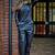 Women’s blacksoft lambskin leather utility jumpsuit