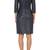 Women’s genuine lambskin navy blue dressparty dress