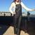 Women’s black soft lambskin leather utility belt waist jumpsuit sleeveless