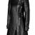 Women’s genuine lambskin black dresslong sleeve dress